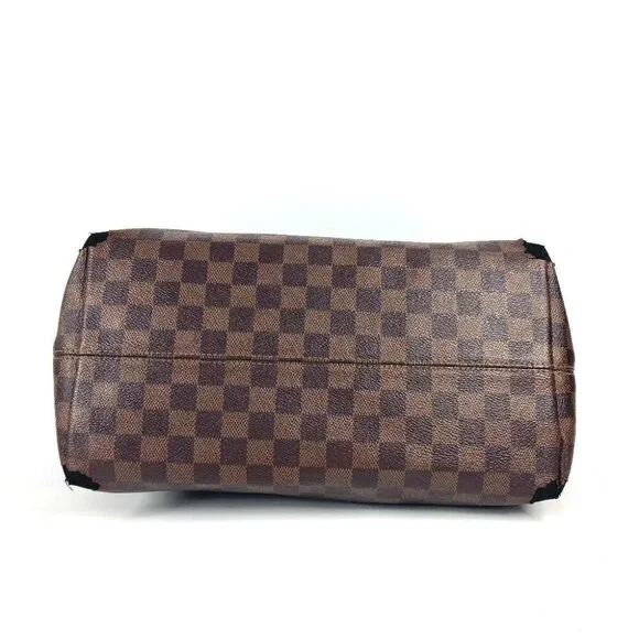 LOUIS VUITTON N41013 Damier Iena MM Shoulder Bag Tote Bag Canvas Ebene Brown - Picture 6 of 16